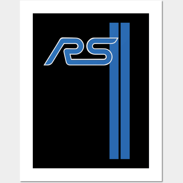 Nitrous Blue RS Ralley Sport Stripes Wall Art by cowtown_cowboy